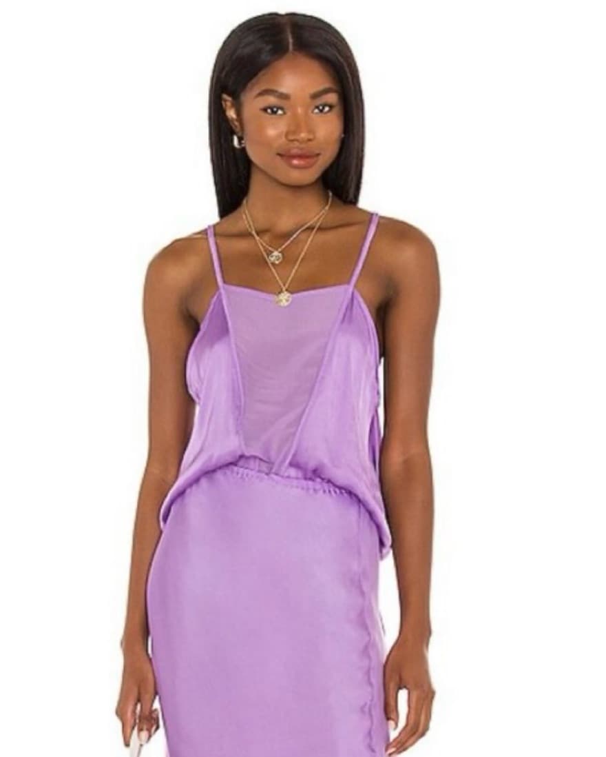 Silky Indah Violet Geo Top - Image 2