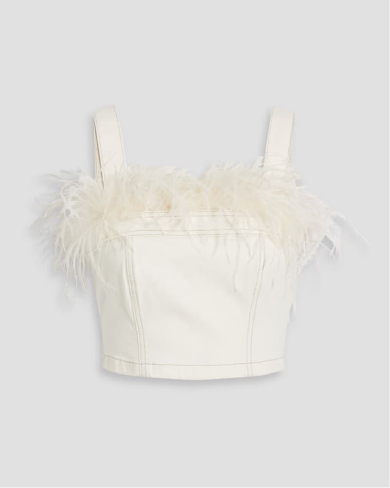 Simkhai White Jean Feather Set - Image 1