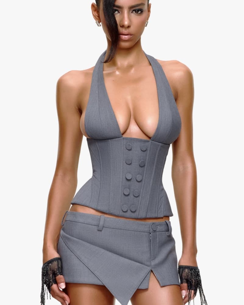 Fanci Grey Corset - Image 1