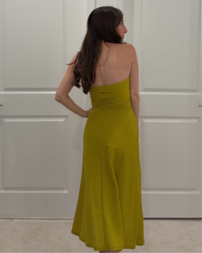 Vibrant Lime Midi Dress - Image 2