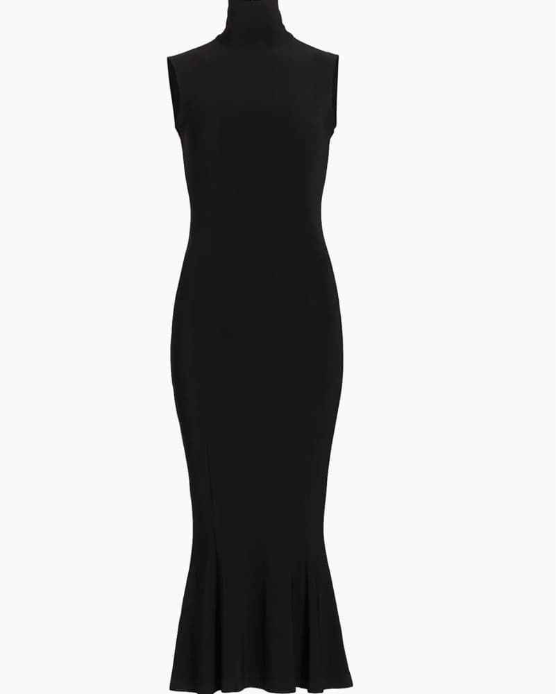Norma Kamali Fishtail Midi Dress - Image 1