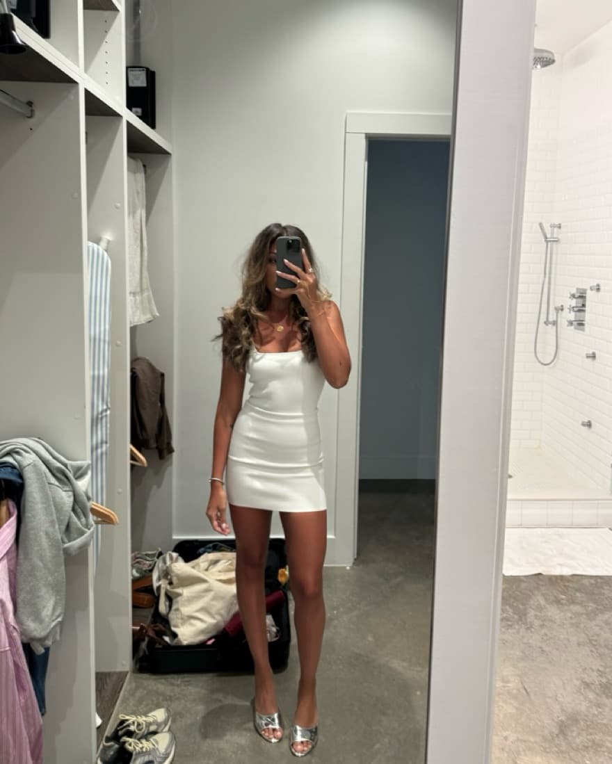 White Kith Knit Mini Dress - Image 1
