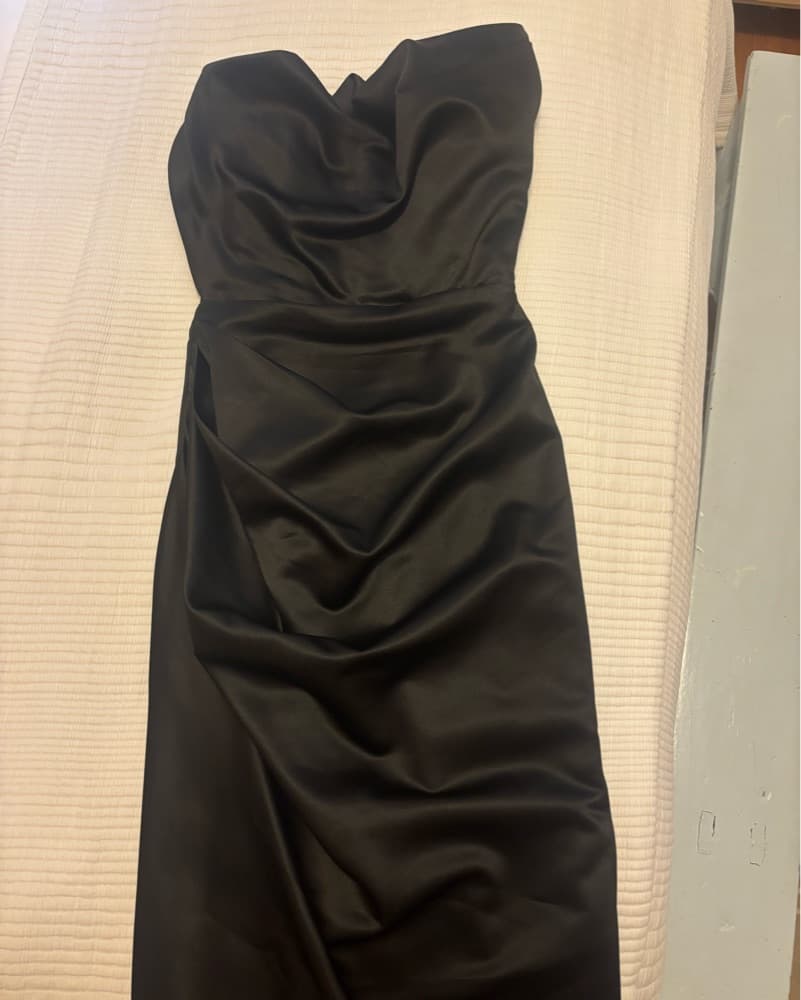 House of CB - Black Satin Dress XS - Image 6