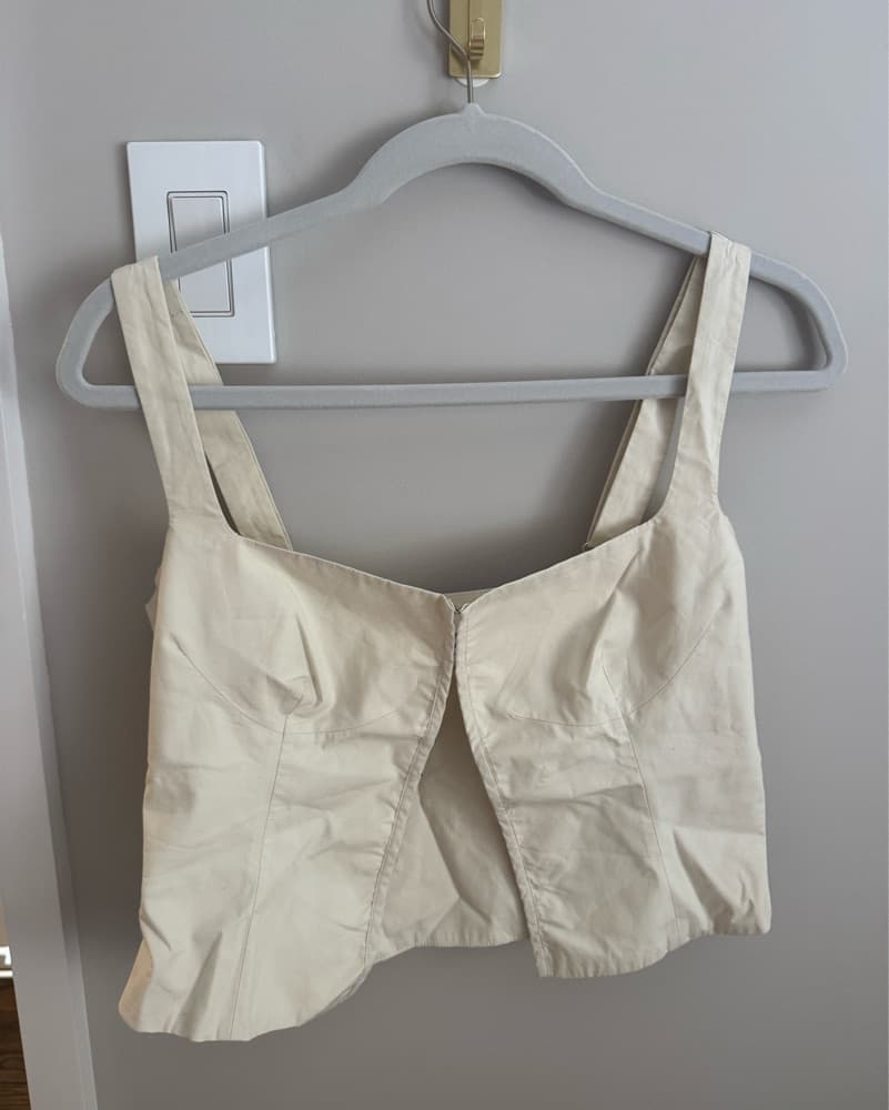 Orseund Iris tan crochet front top - Image 2