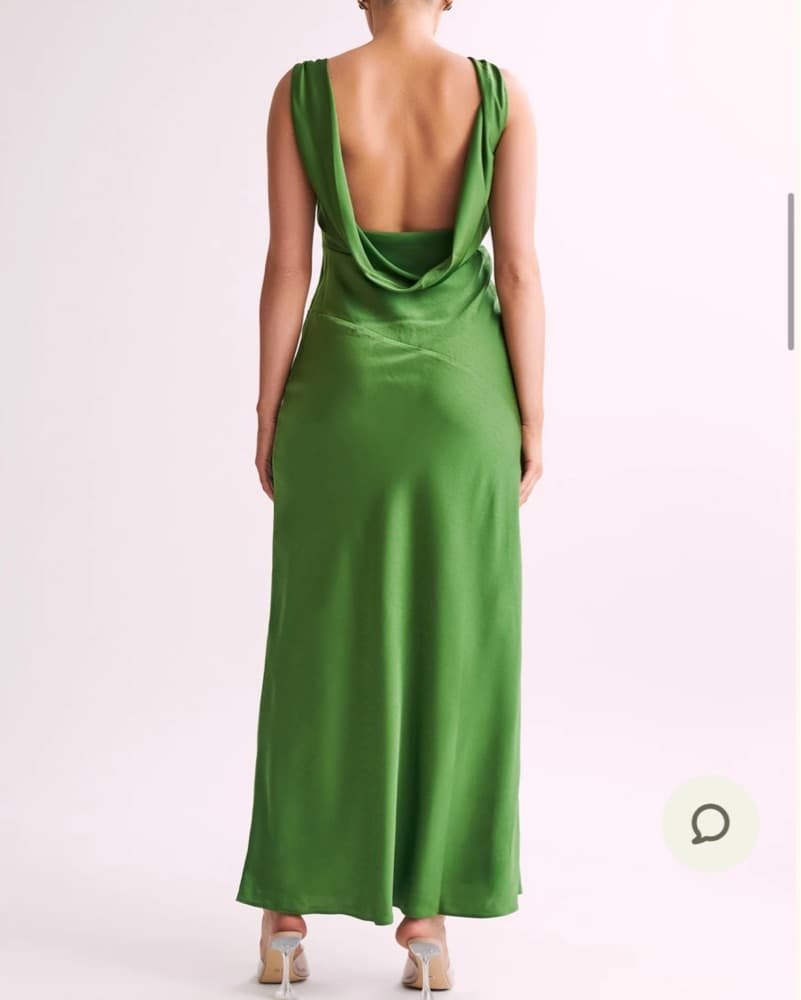 Meshki Nadia Satin Dress - Emerald  - Image 2