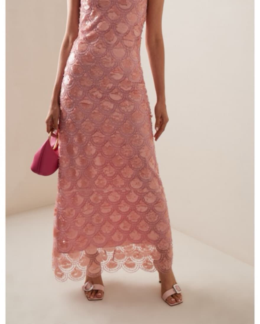 ROTATE Pink Sequin Maxi Dress - Image 2