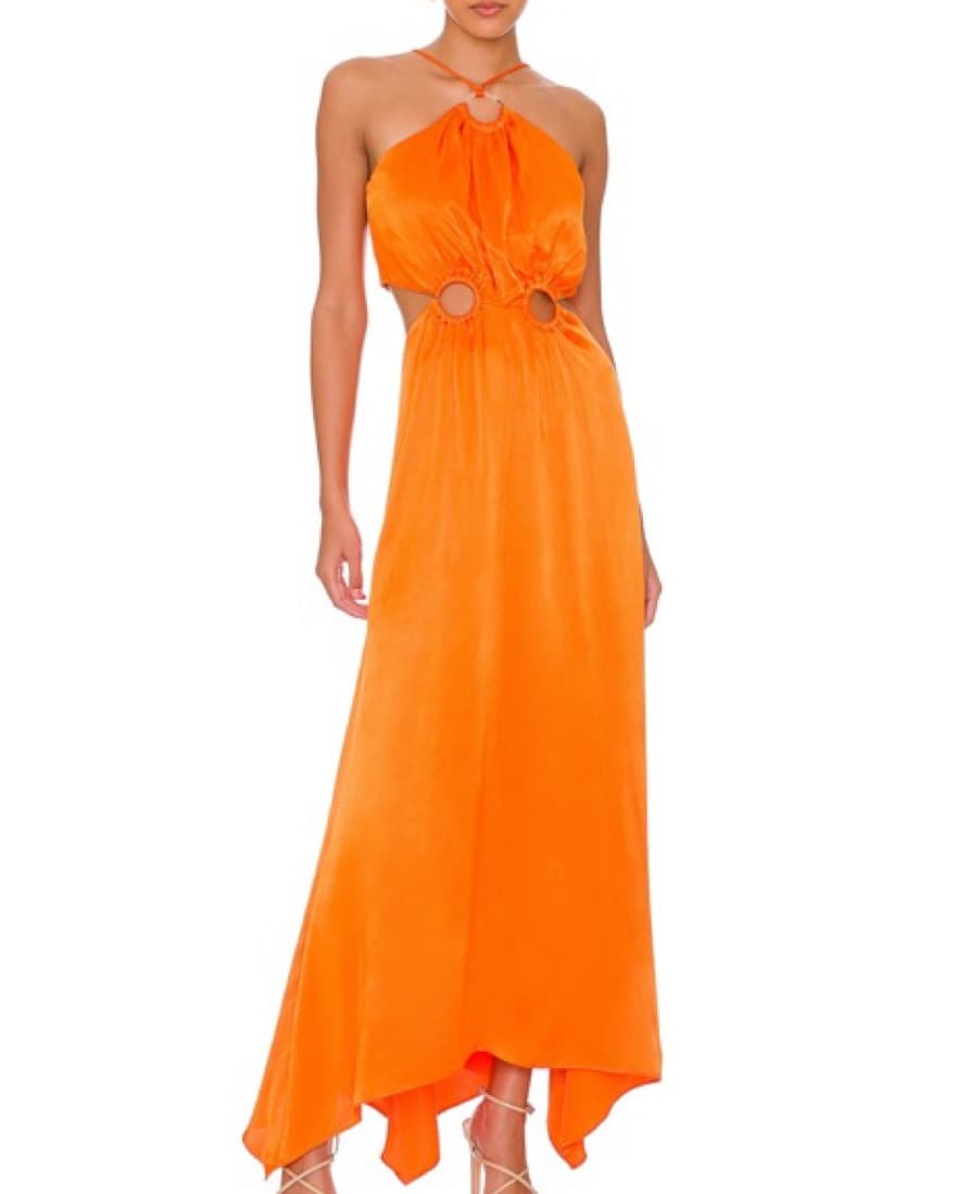 Bright Orange Elliatt Cut Out Dress  - Image 1