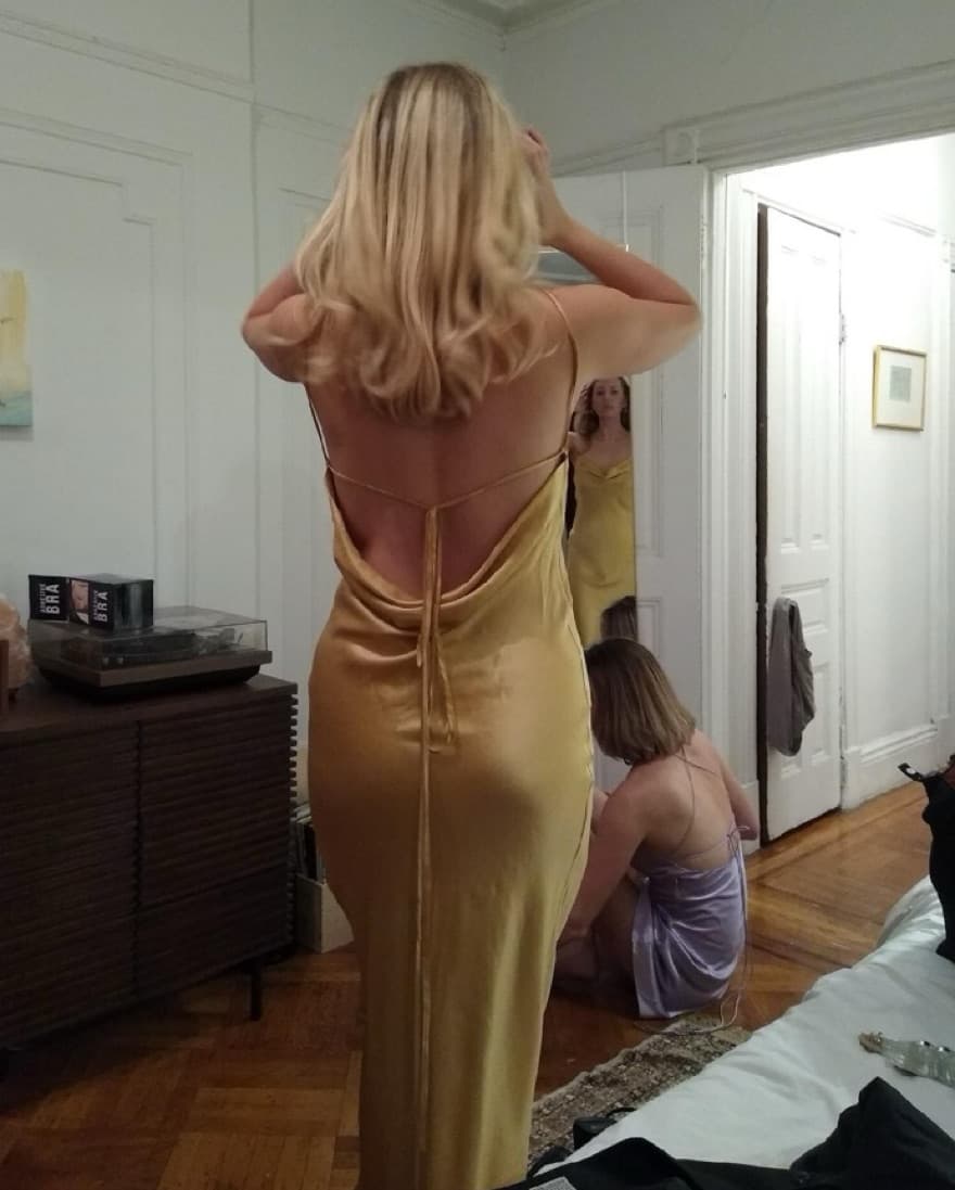90s Victoria’s Secret Silk Yellow Slip - Image 4
