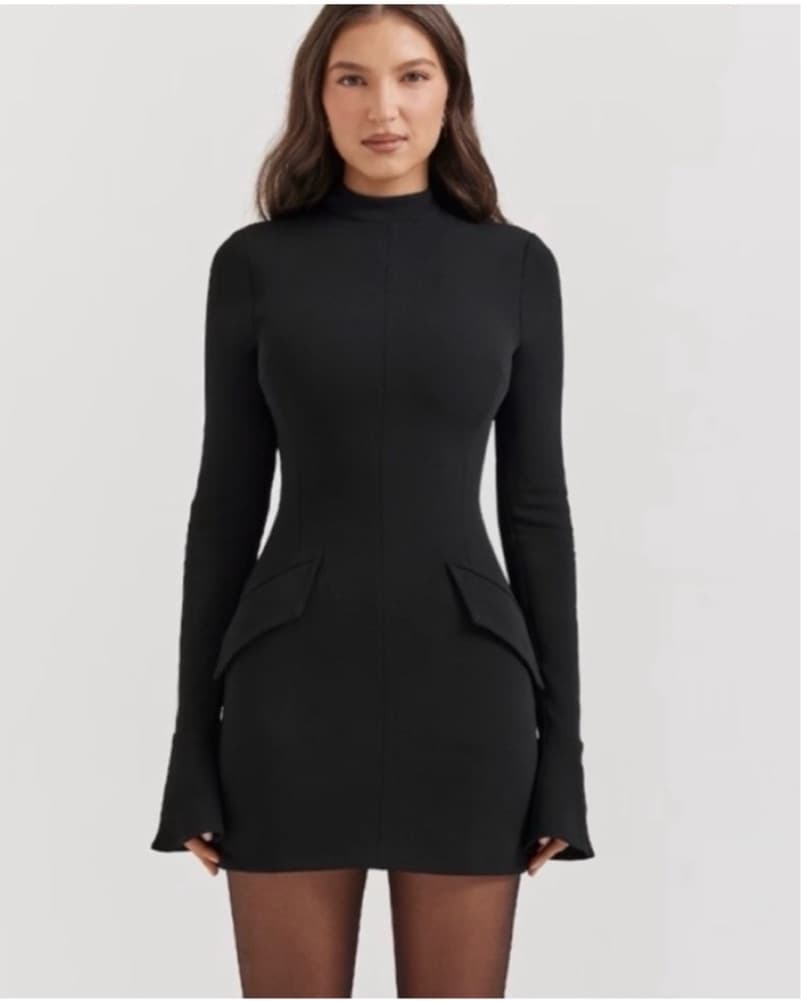 House Of CB Mahalia Black Mini Dress - Image 1