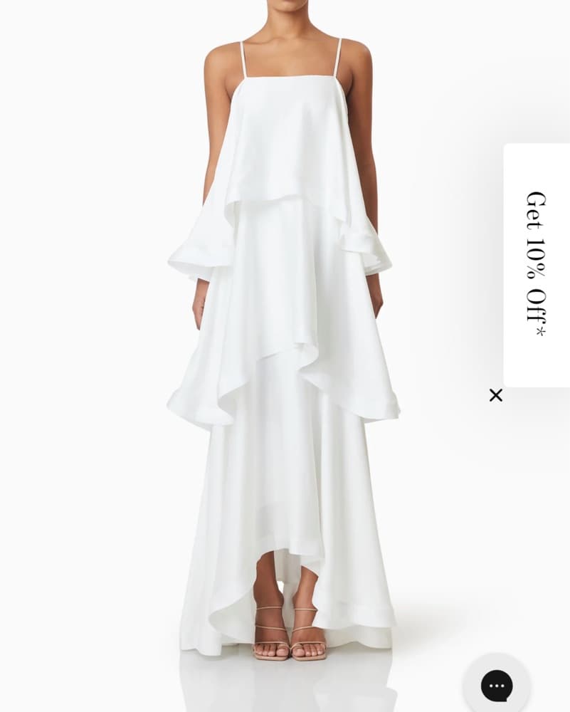 Elliatt Tilly White Tiered Maxi Dress - Image 1