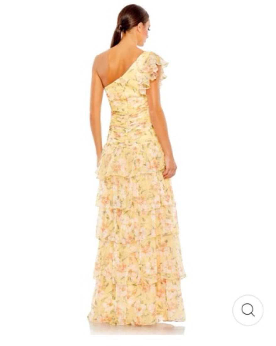 Yellow Floral Ruffle Tiered Maxi Dress - Image 2