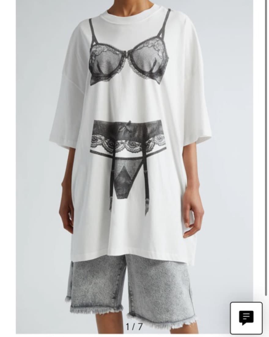 Vaquera Trompe l'Oeil Lingerie Shirt - Image 1