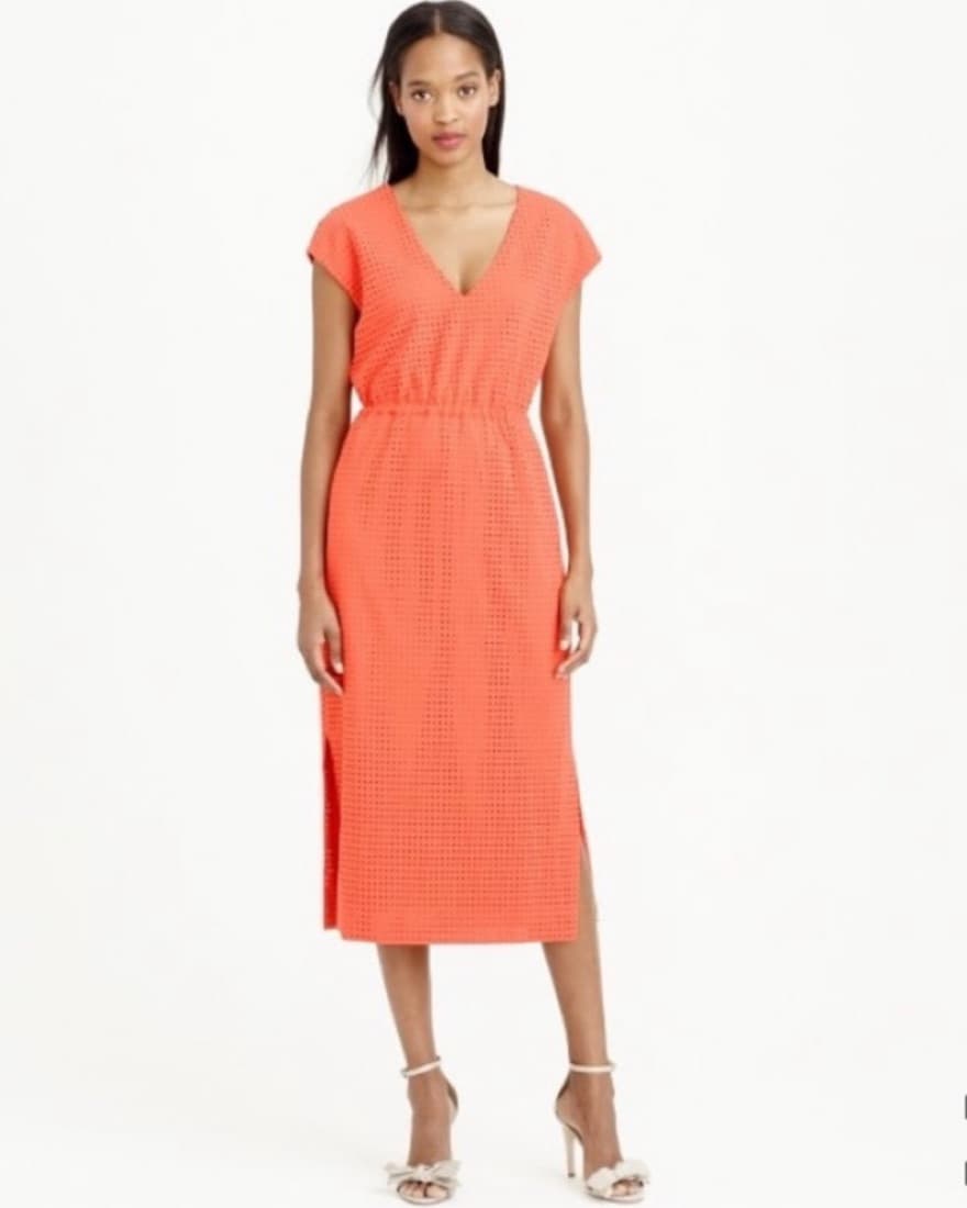 J.Crew Perforated Drapey Side-Slit Dress - Image 2