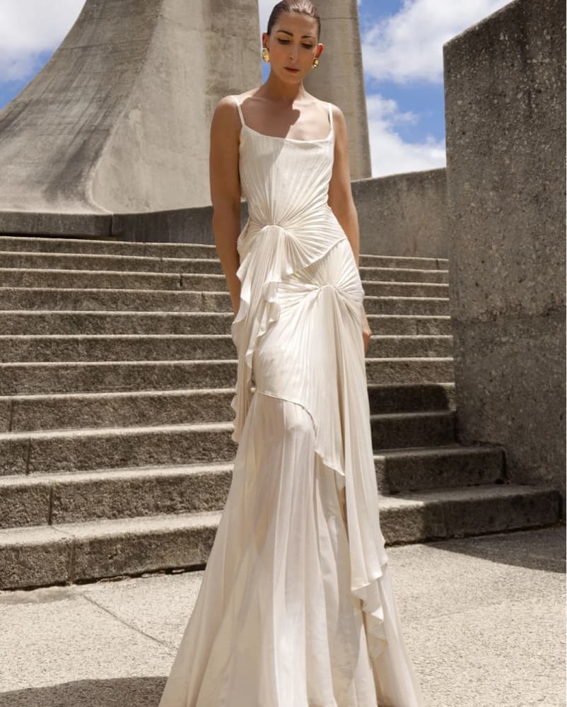 Torrent Dress Floor Length In White - Image 1