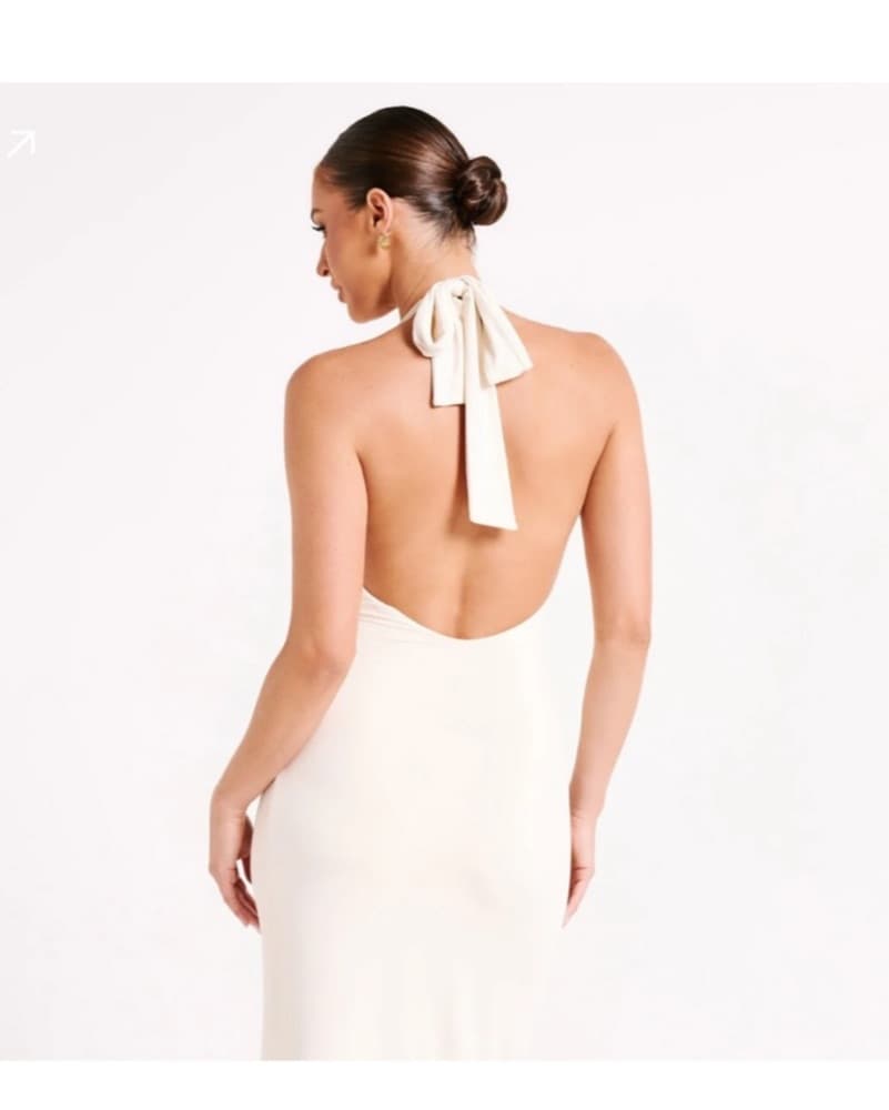Osana Halter Midi Meshki Dress - - Image 4