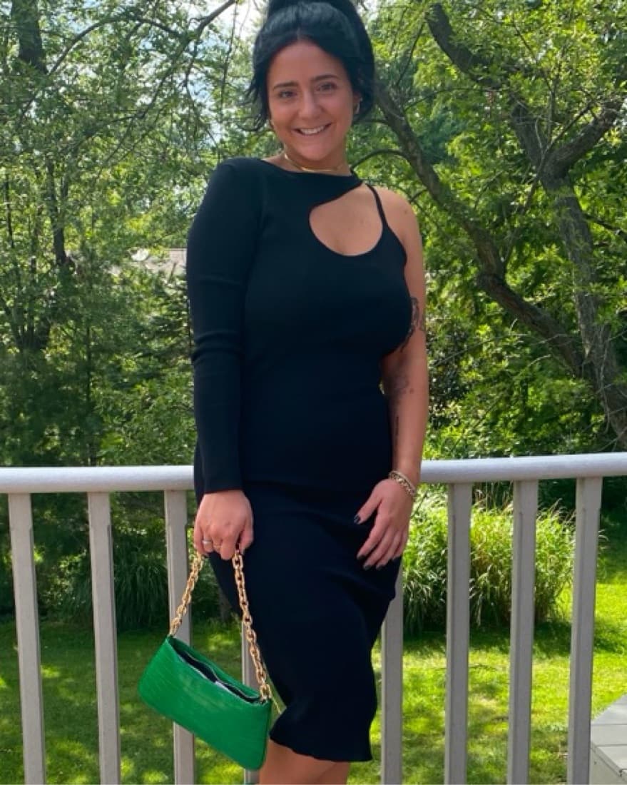 Zara Black One Sleeve Midi Dress - Image 2