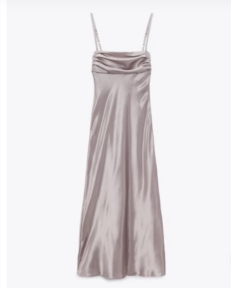 Elegant Satin Midi Dress - Image 2