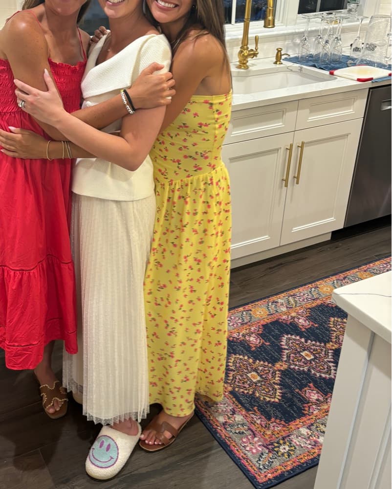 RESA yellow floral strapless dress - Image 3