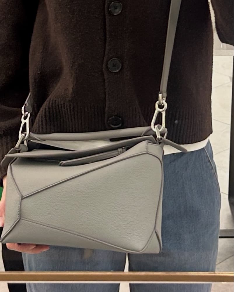 loewe puzzle edge - grey grain leather - Image 1