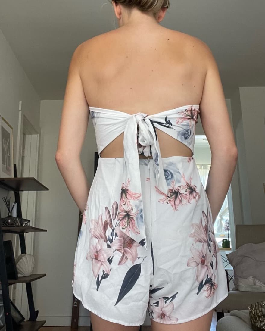 L'atiste Floral White Romper - Image 3