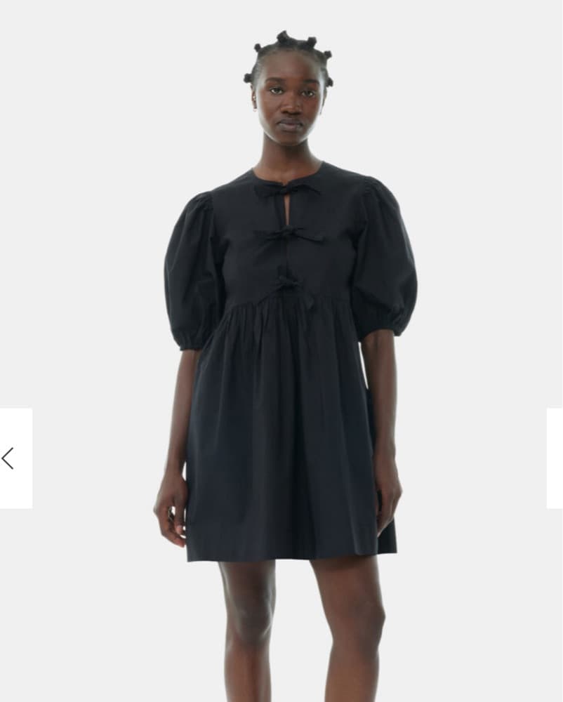 Chic Black Puff Sleeve Dress - Image 1