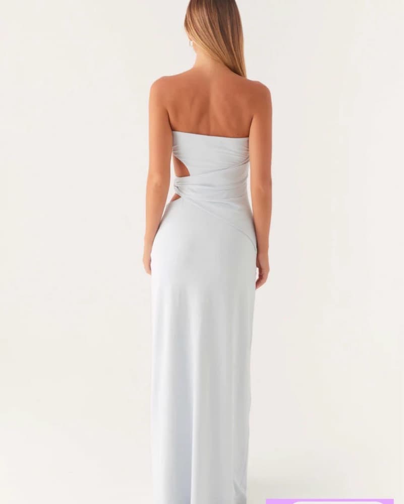 Pale blue Seashell Cutout Dress - Image 3