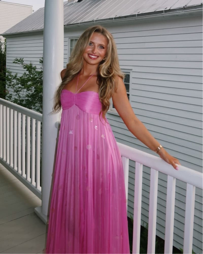 Pink Retrofete Maxi Dress - Image 2
