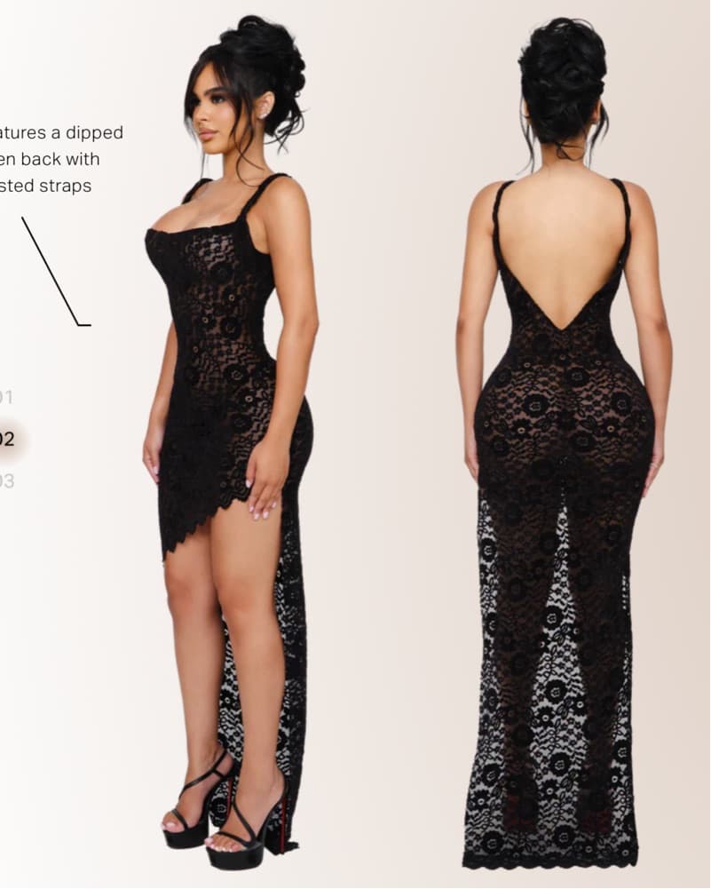 Thorne Velvet Lace Dress Confession Hour - Image 2