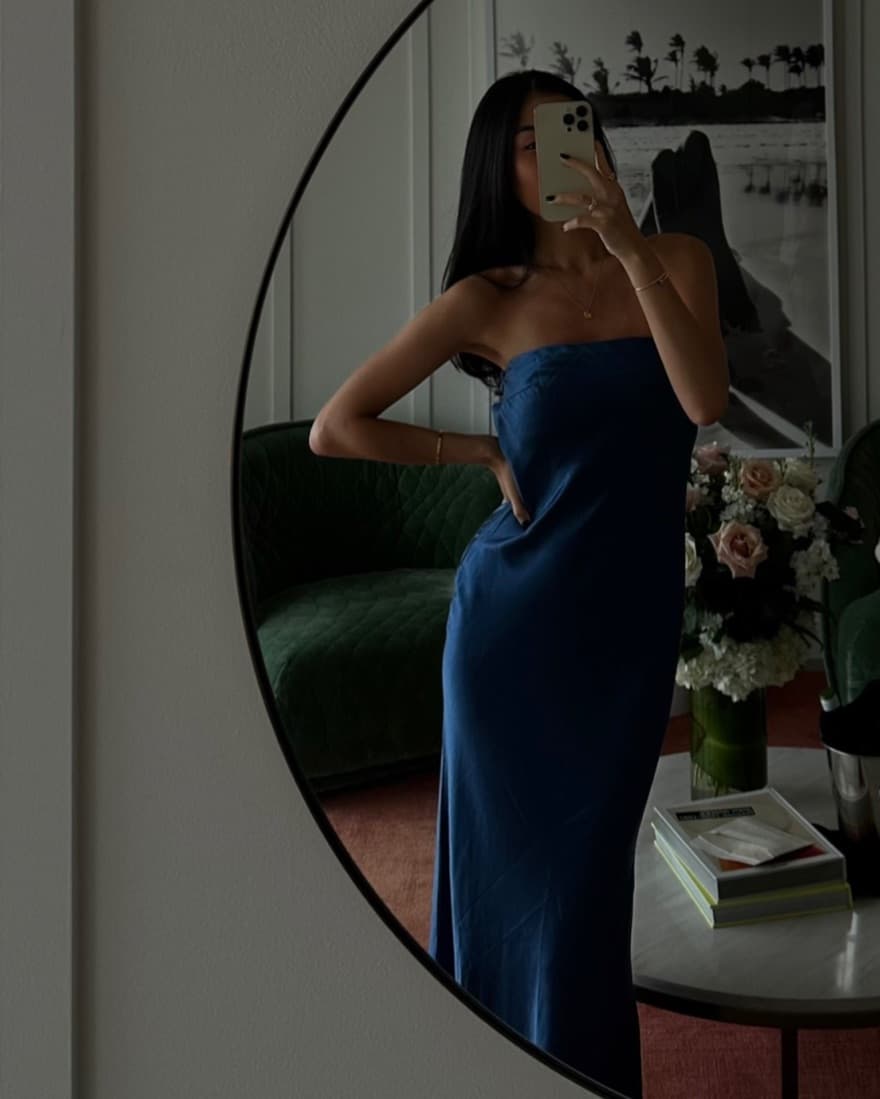 Princess Polly Haley Maxi Dress Mid Blue - Image 1