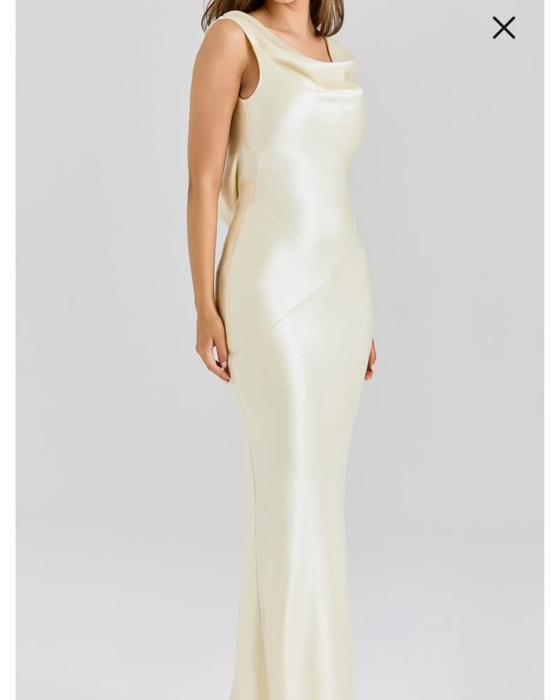 House Of CB Safaira Cowl Neck Satin Gown - Image 3
