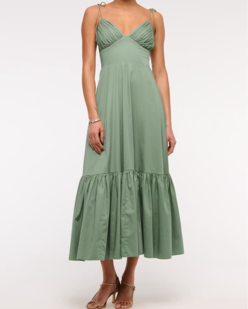 Tie-Strap Tiered Maxi Dress - Image 1