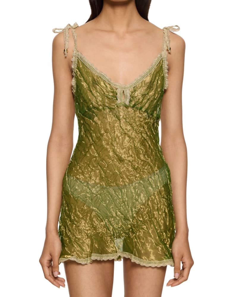 Sheer Green dress Worn By Alex Cooper - Image 3