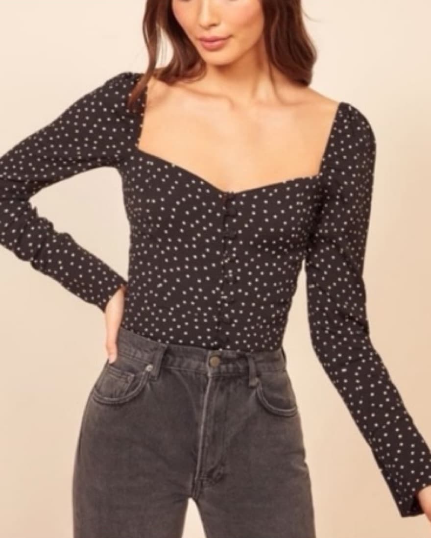 Reformation Rosaly Polka Dot Top - Image 1