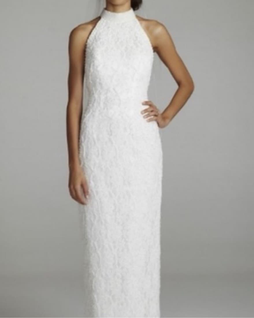 White beaded dress- “St Tropez” - Image 1