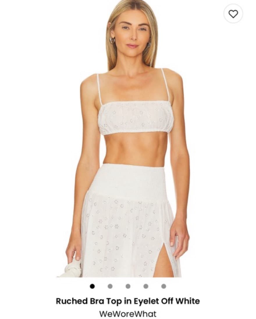 WeWoreWhat Ruched Eyelet Bra Top - Image 3