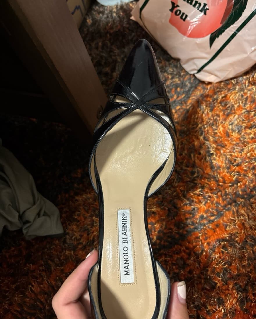 Manolo Blahnik Black Heel - Image 1