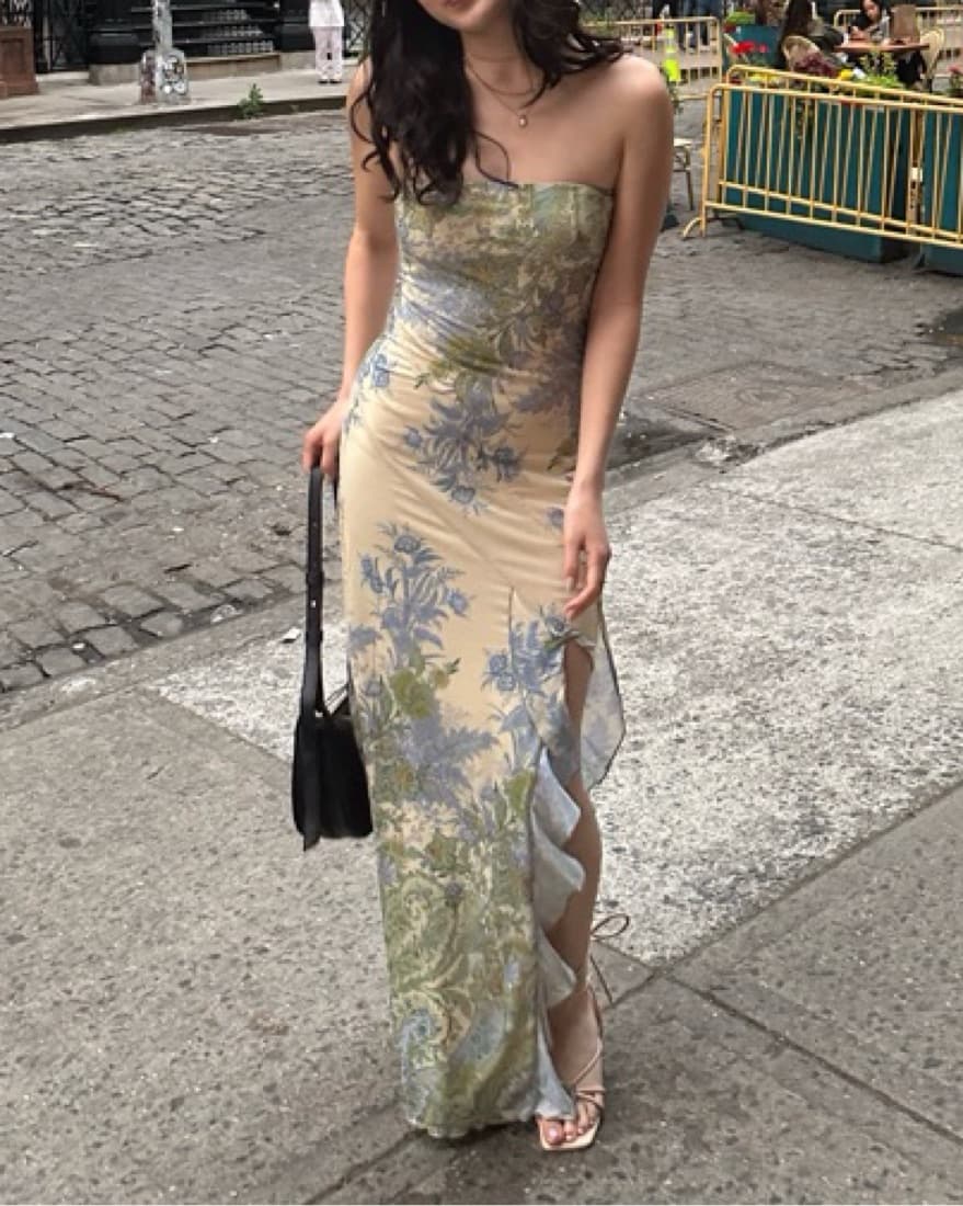 Tiger Mist Paisley Strapless Dress - Image 2