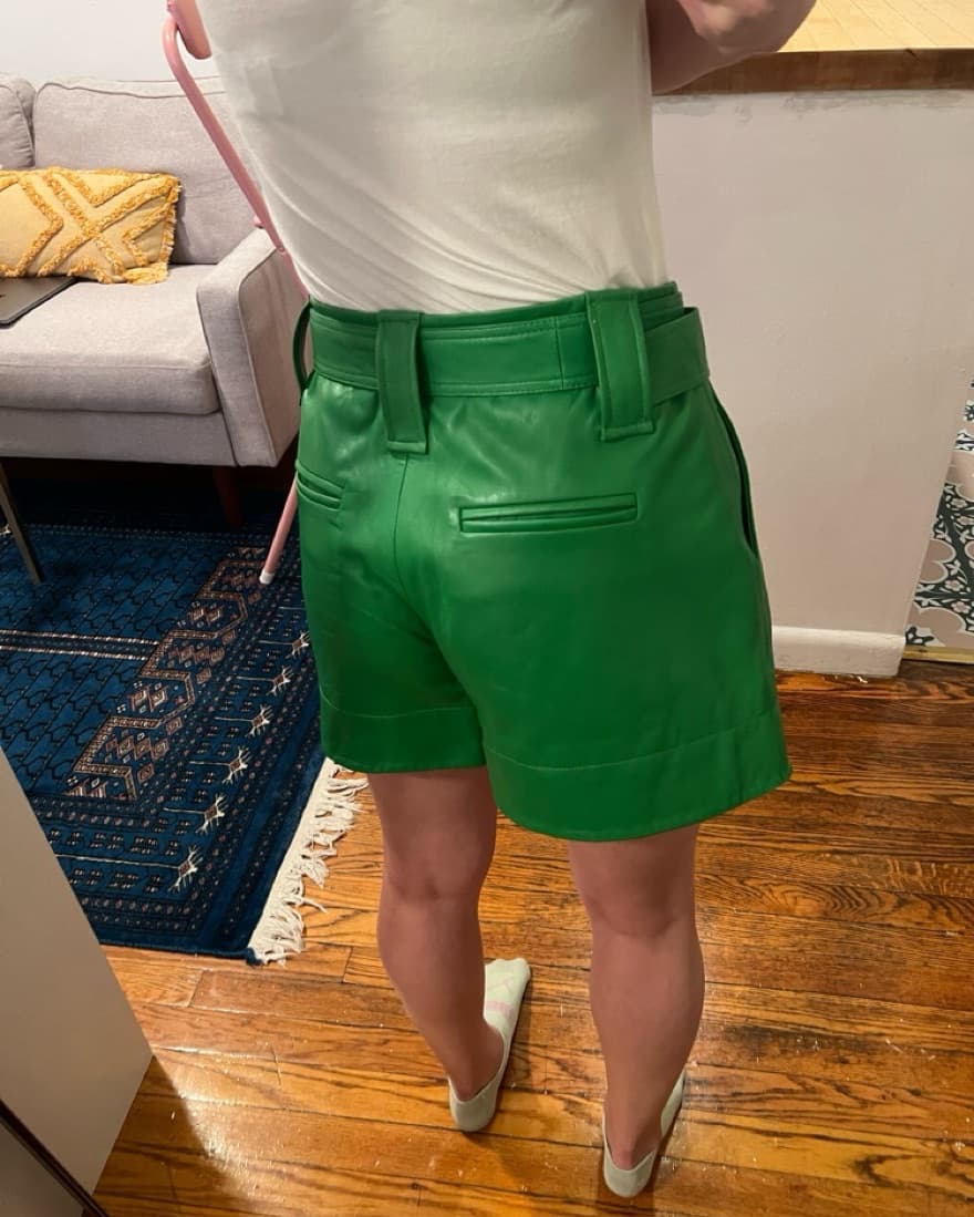 GANNI Kelly Green Shorts - Image 4