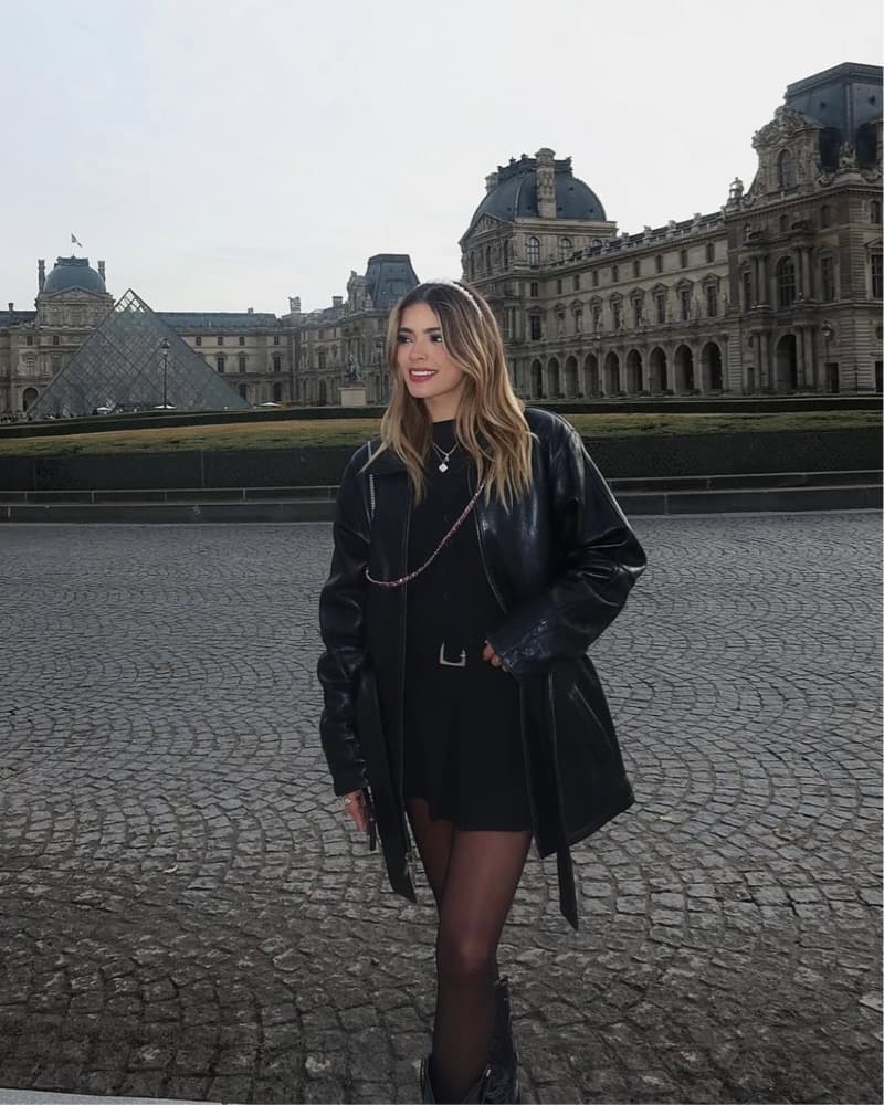 Vintage Oversized Leather Coat - Image 2