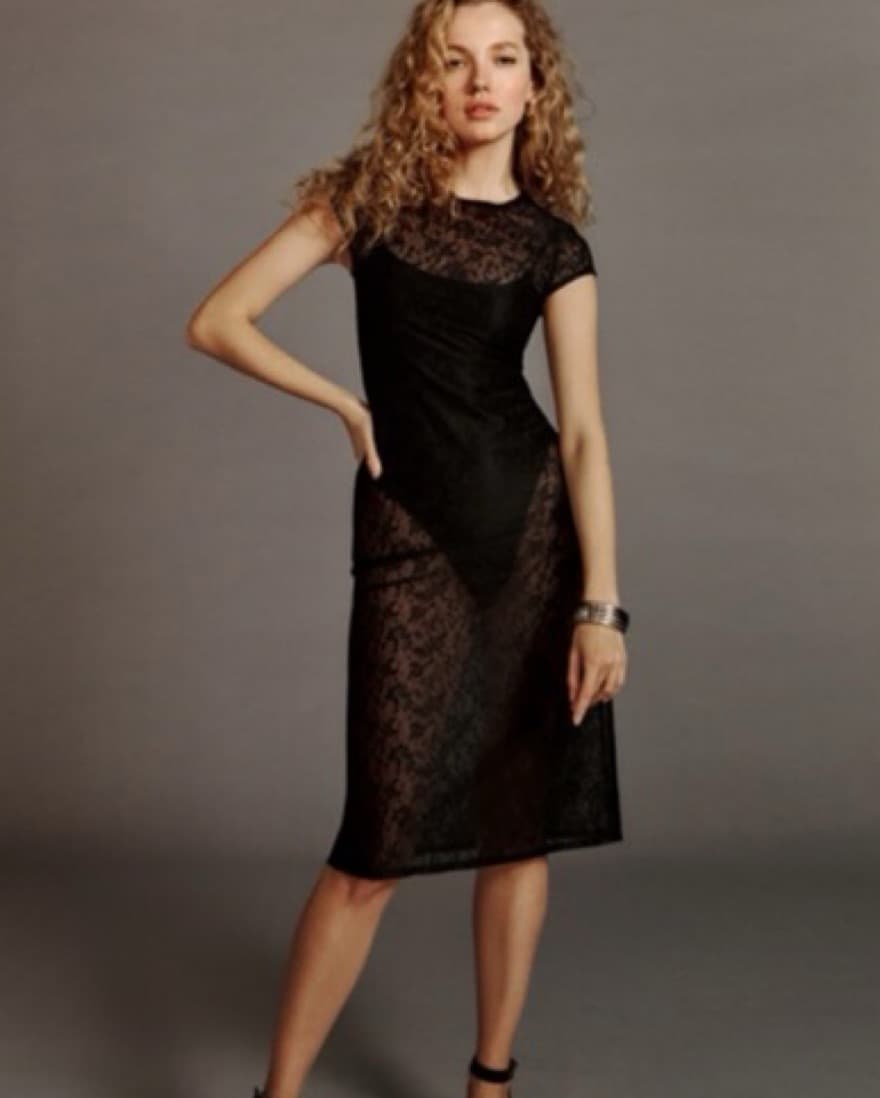 Reformation Black Lace Dress  - Image 1