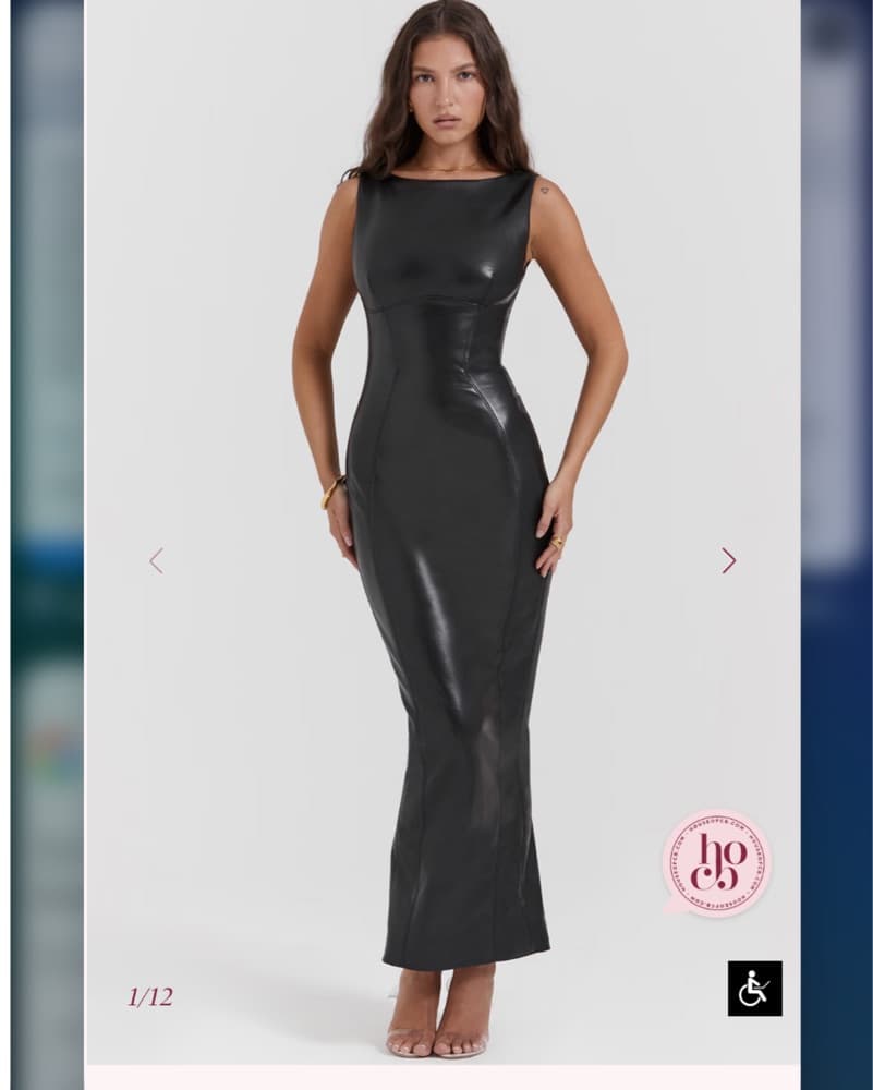 House Of CB Leather Maxi Dress - Image 2