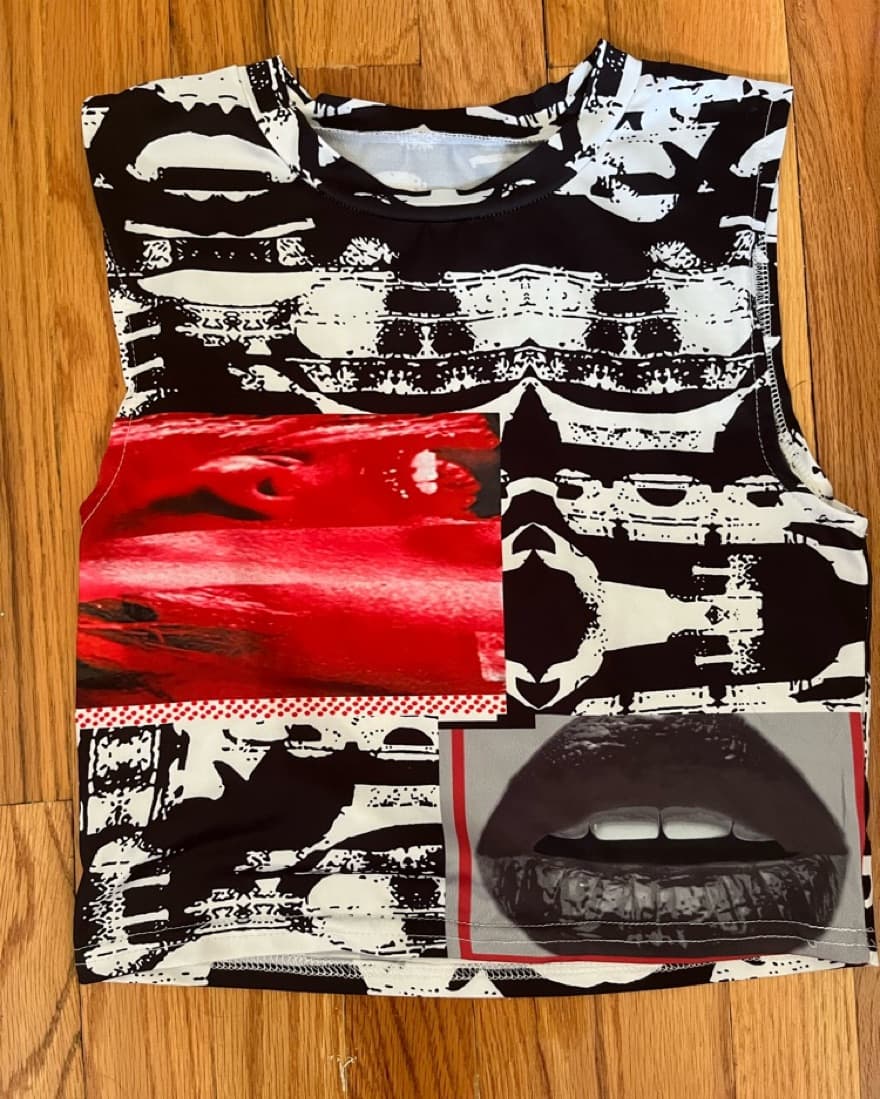 Newspaper Crop Top - Image 1