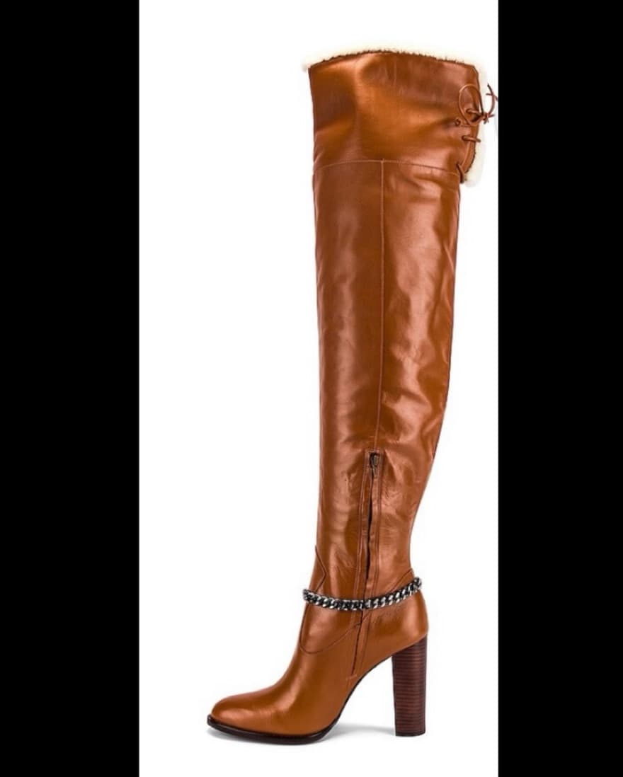 DUNDAS Brown Over The Knee Boots - Image 5