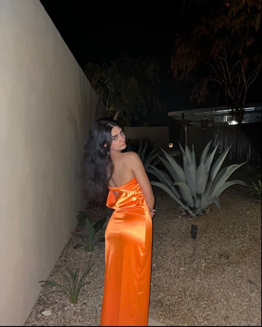 strapless satin maxi dress - Image 5