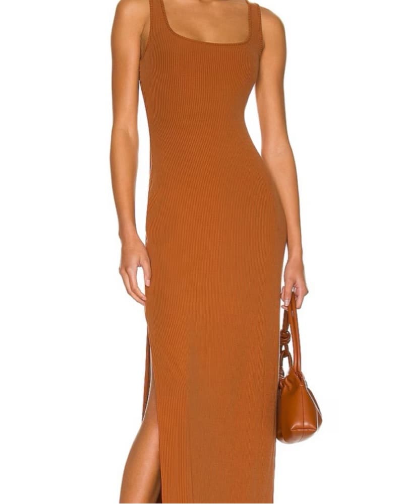 Ribbed Maxi Dress - Image 1