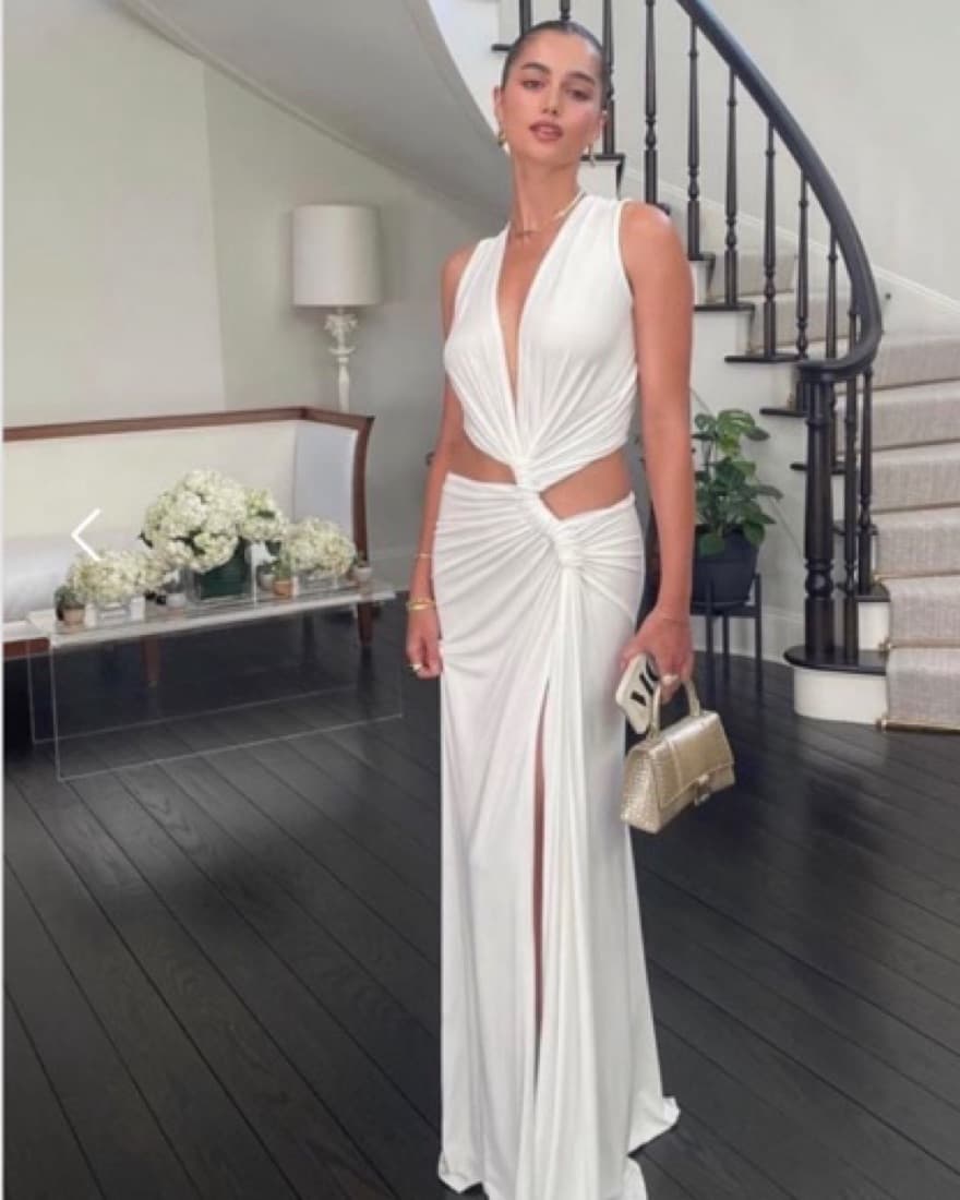 SID NEIGUM Triple Loop Knit white Dress - Image 2