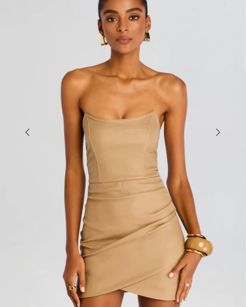 Retrofete James Dress Nude - Image 1