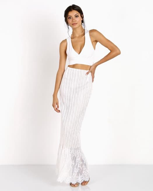 Stone cold fox Rosario Lace Maxi Skirt - Image 1