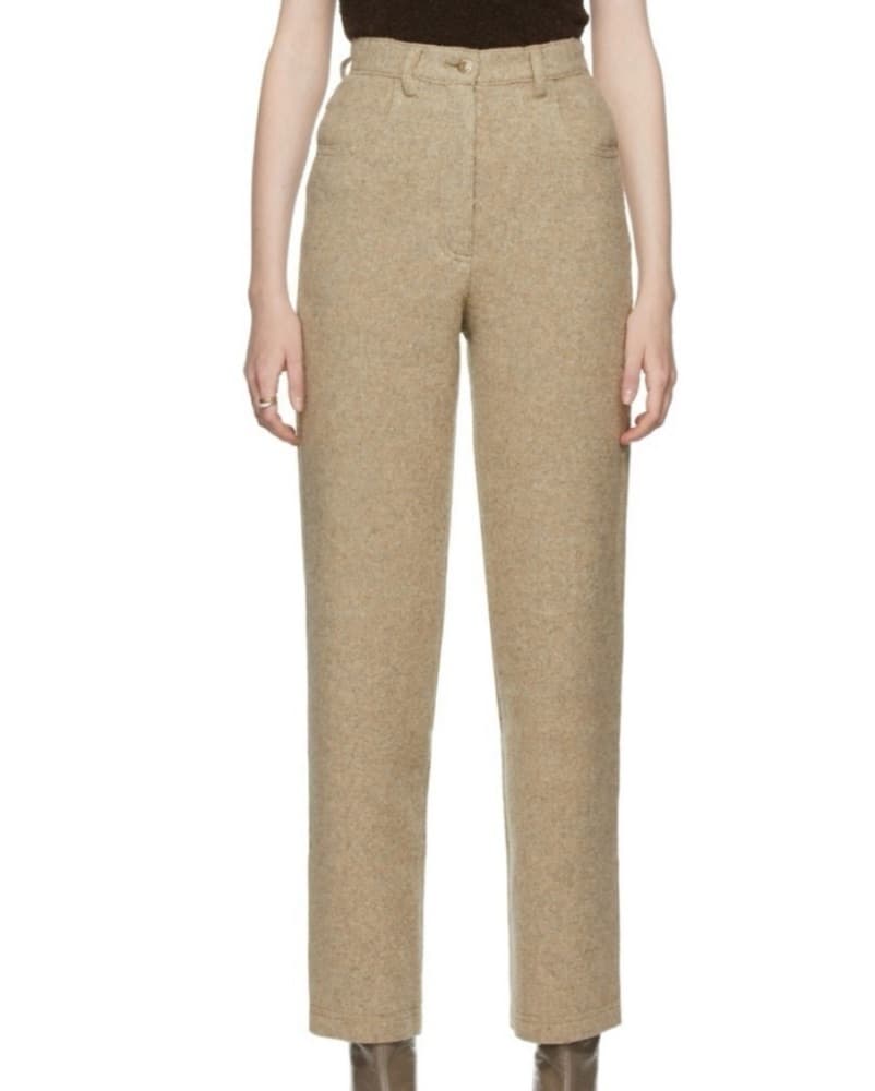 Nanushka Drew Wool Flared Trousers Pants - Image 2