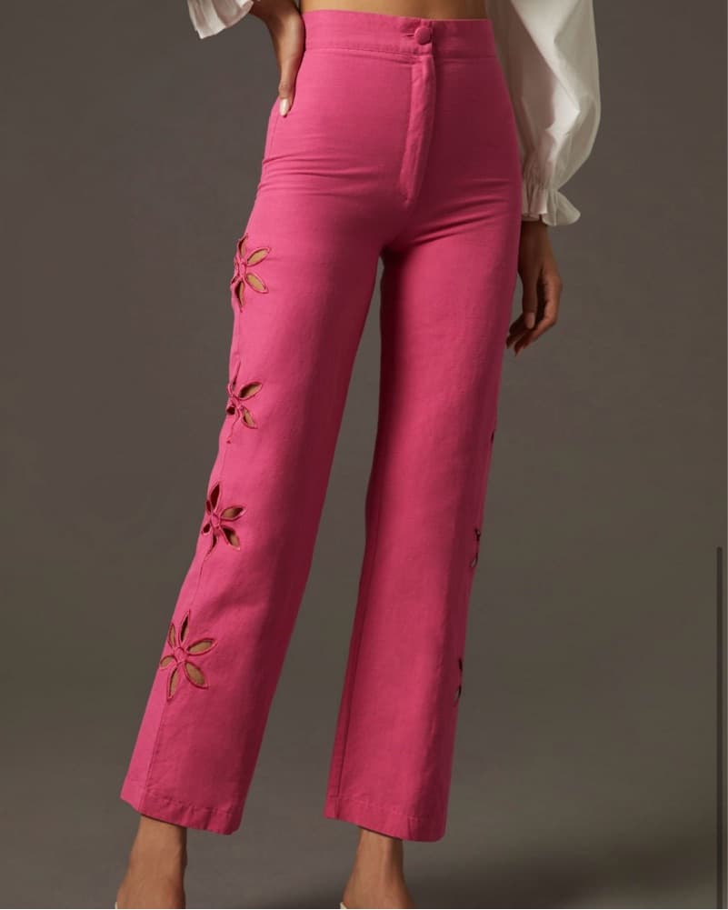Floral Cutout Pants  - Image 1